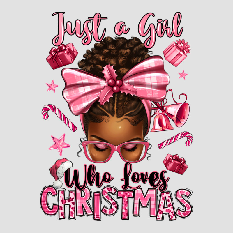 Just A Girl Who Loves Pink Christmas Afro Messy Bu Premium Hoodie by texasbilliewilder | Teevron