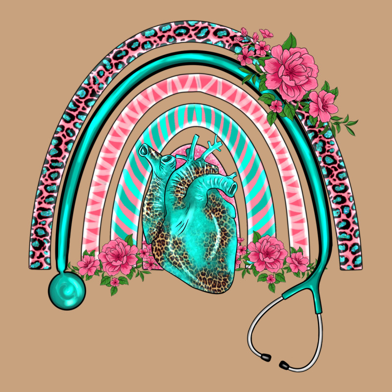 Nurse Life Spring Stethoscope Heart Rainbow Vintage Tee by BarkalooDesign | Teevron