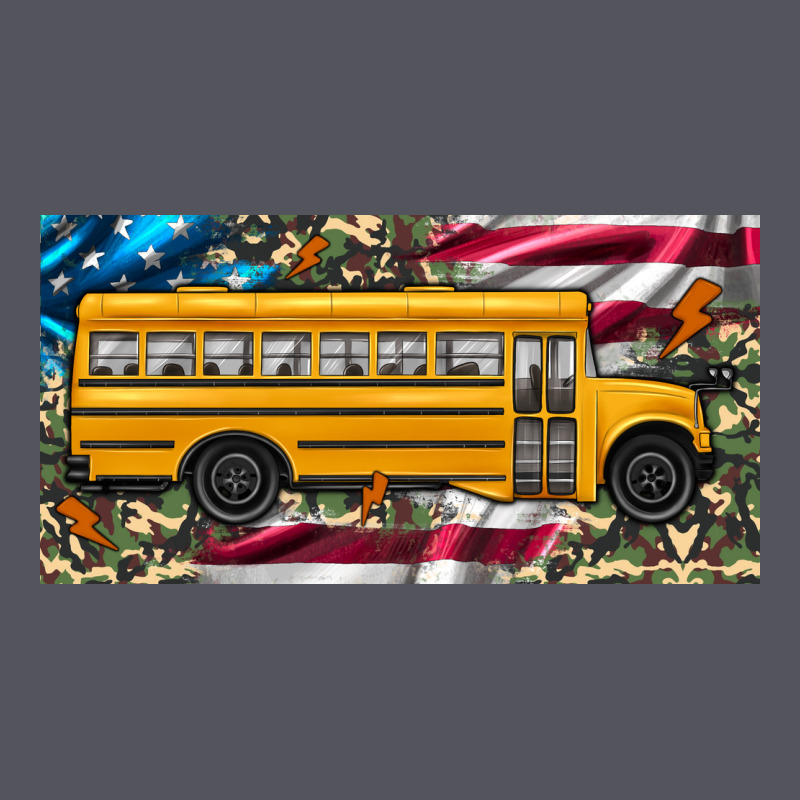School Bus Camouflage American Flag License Plate Vintage Hoodie by Artiststas | Teevron