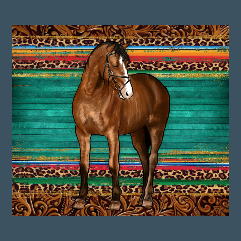 Western Horse Serape  Leather Leopard Urban Heavy Tee by BarkalooDesign | Teevron