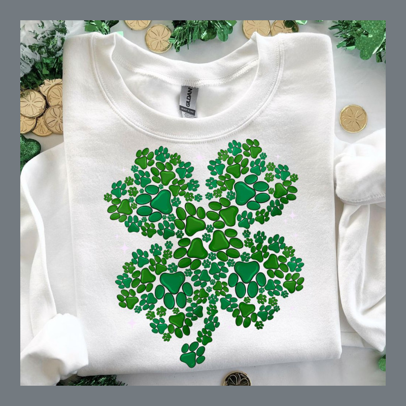 Shamrock Patterned Clothing Heavyweight Sweatshirt by MaliasSmallBusiness | Teevron