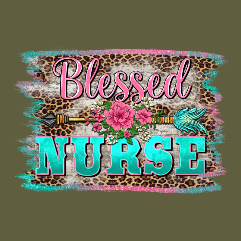 Western Blessed Nurse Pink Floral Arrow  Background Vintage Tee by BarkalooDesign | Teevron