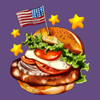 American Flag And Hamburger Vintage Hoodie | Teevron