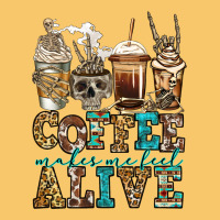 Coffee Makes Me Feel Alive Skeleton Coffee Cups Vintage Hoodie | Teevron