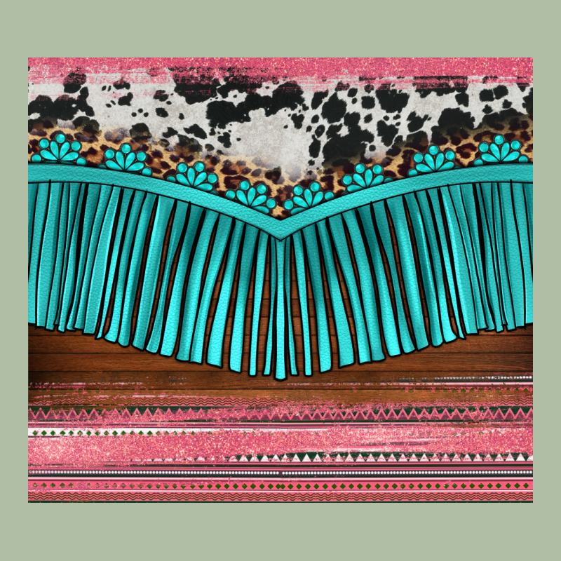 Western Fringe Cowhide Leopard Urban Heavy Tee by BarkalooDesign | Teevron