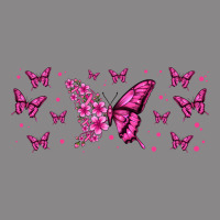 Floral Breast Cancer Butterfly Vintage Tee | Teevron