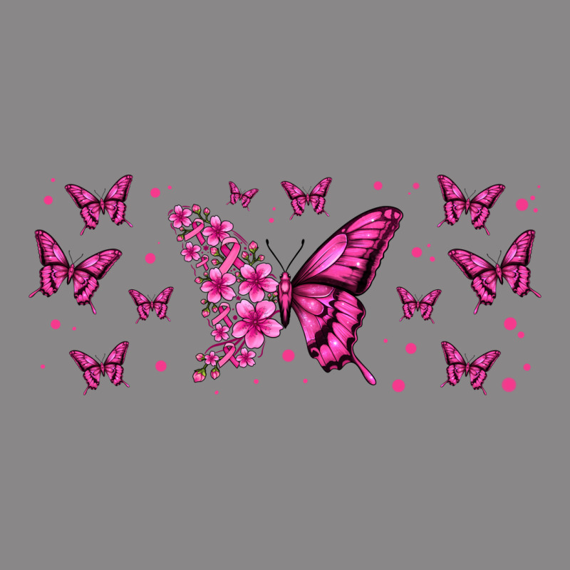 Floral Breast Cancer Butterfly Vintage Tee by Jasminsmagicworld | Teevron