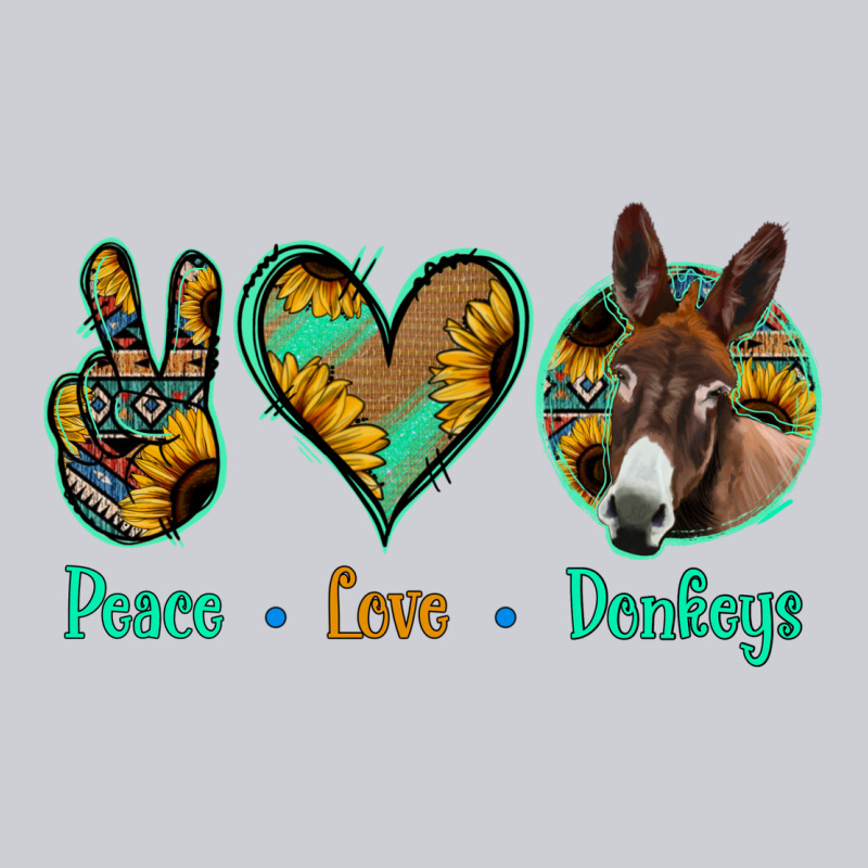 Peace Love Donkeys Heavyweight Sweatshirt by Jasminsmagicworld | Teevron