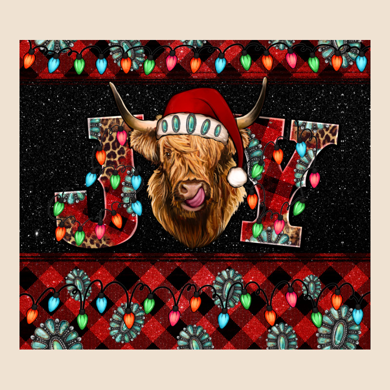 Highland Cow Joy Christmas Urban Heavy Tee by BarkalooDesign | Teevron