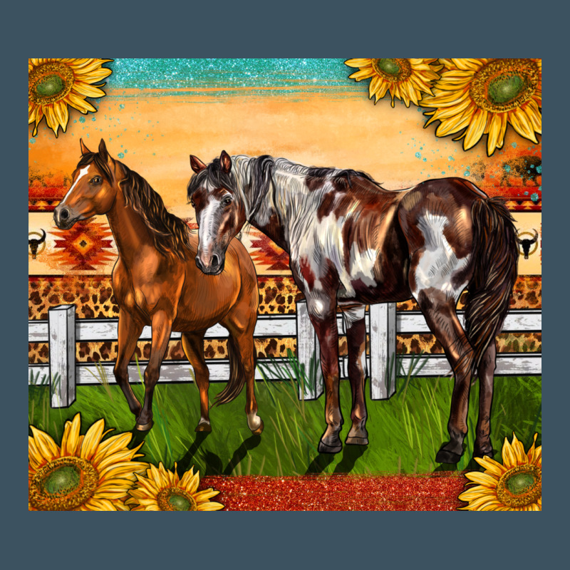 Western Ranch Horses Urban Heavy Tee by LillyAllenDesigns | Teevron
