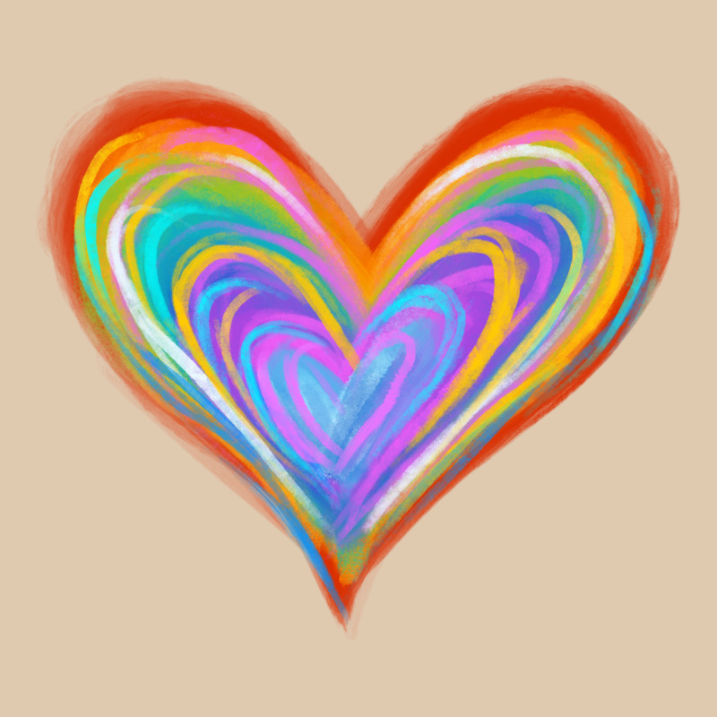 Watercolor Pride Heart Heavyweight Sweatshirt by Jasminsmagicworld | Teevron