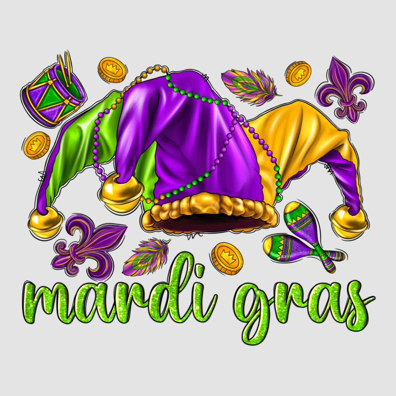 Mardi Gras With Jester Premium Sweatshirt by NancyCooperArtShop | Teevron