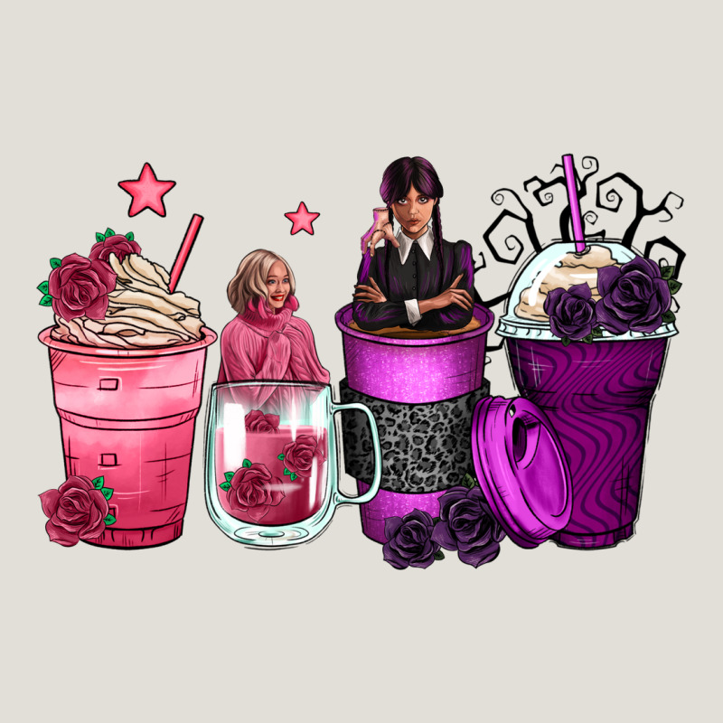 Wednesday And Enid Coffee Cups Heavy Core Tee by Zillion Design Studio | Teevron