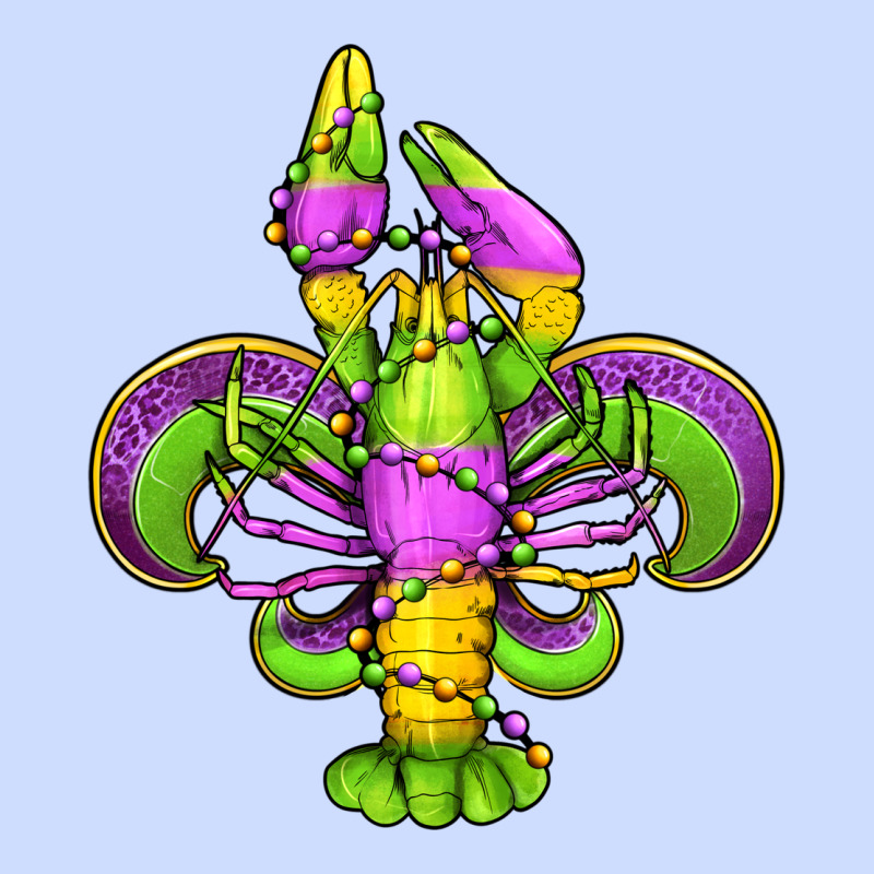 Mardi Gras Crawfish Fleur De Lis Urban Heavy Tee by Jasminsmagicworld | Teevron