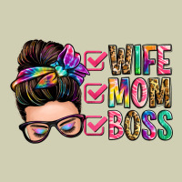 Wife Mom Boss Messy Bun Heavy Core Tee | Teevron