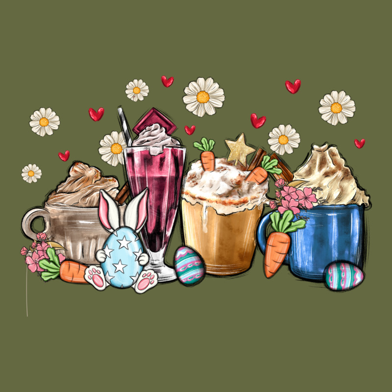 Easter Coffee Cups Long Sleeve Tee by MaliasSmallBusiness | Teevron