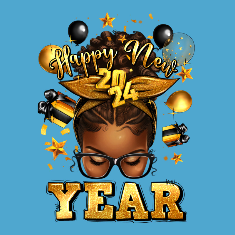 Happy New Year Afro Messy Bun Premium Hoodie by texasbilliewilder | Teevron