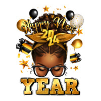 happy new year afro messy bun | Teevron