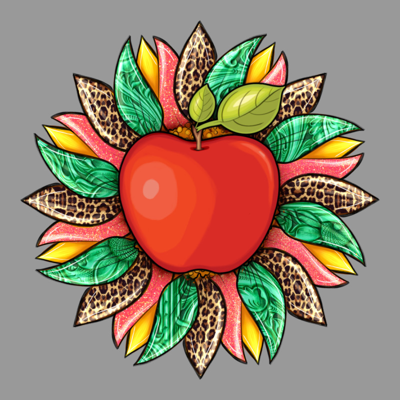 Teacher Apple And Sunflower With Leopard And Tooled Leather Vintage Hoodie by Artiststas | Teevron
