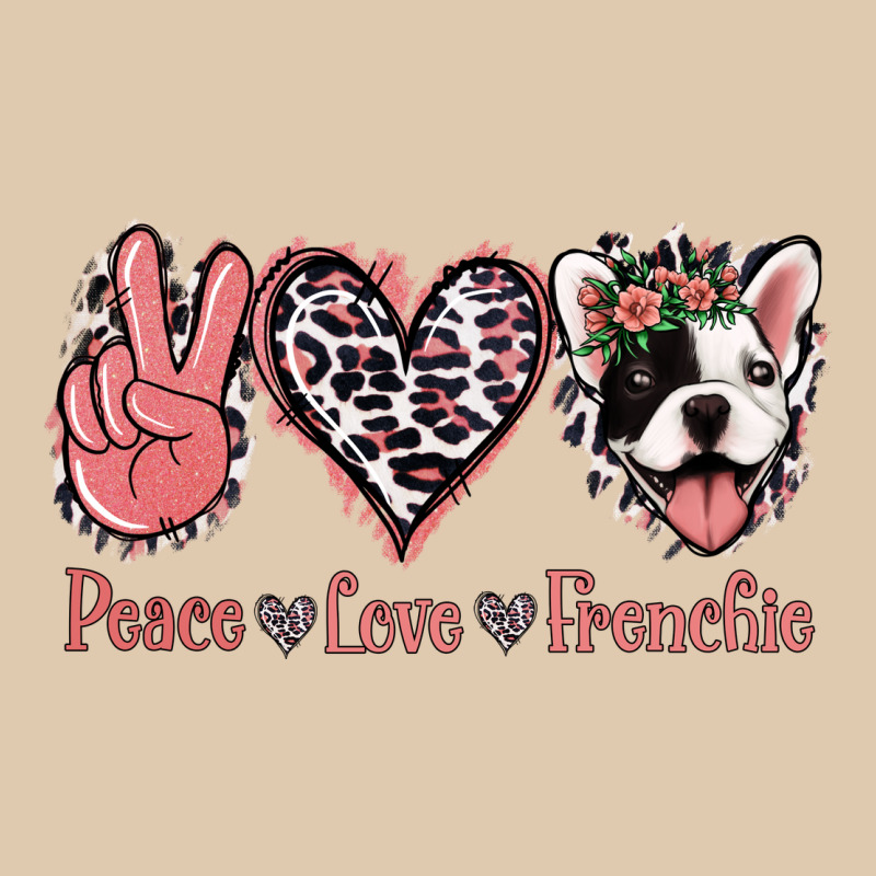 Peace Love French Bulldog Heavyweight Sweatshirt by Jasminsmagicworld | Teevron
