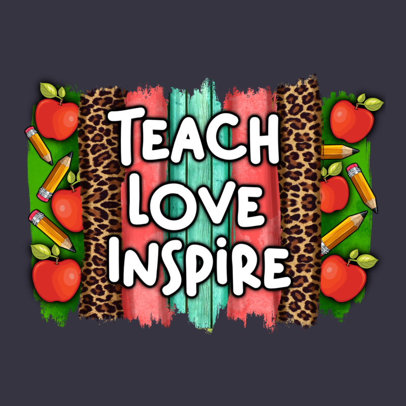 Teach Love Inspire Brushstroke With  And Pen Leopard Vintage Hoodie by Artiststas | Teevron