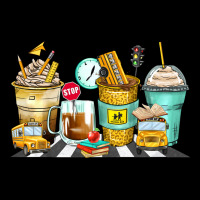 School Bus Coffee Cups Heavy Core Tee | Teevron