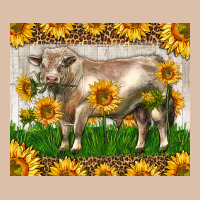 Western Charolais Bull With Sunflowers Urban Heavy Tee | Teevron