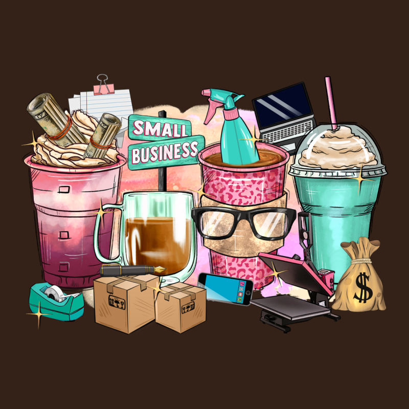 Small Business Coffee Cups Heavy Core Tee by Zillion Design Studio | Teevron