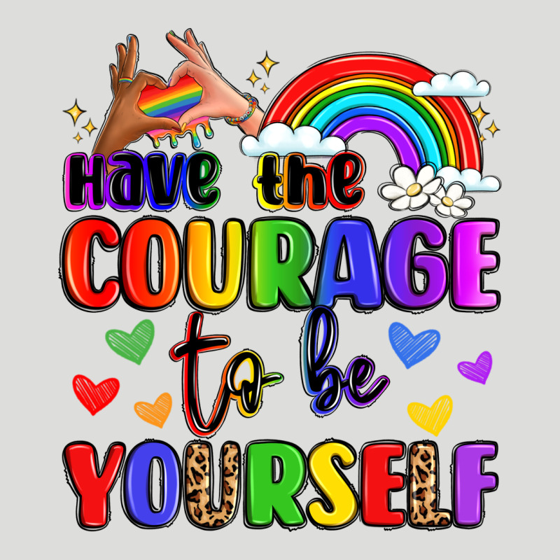 Courage To Be Yourself Rainbow Message Zipper Hoodie by LillyAllenDesigns | Teevron