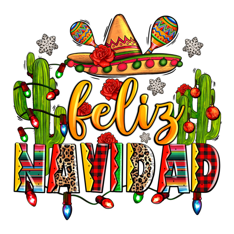 Feliz Navidad Ladies Tee by Zillion Design Studio | Teevron