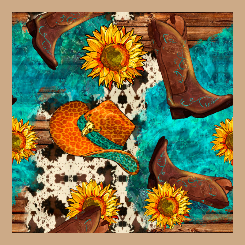 Cowboy Boots And Hat Seamless Pattern Vintage Hoodie by BundleAndBundleShop | Teevron
