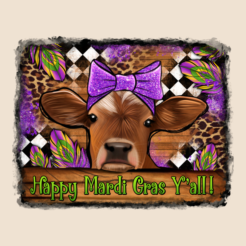 Happy Mardi Gras Y'all Cow Urban Heavy Tee by Jasminsmagicworld | Teevron
