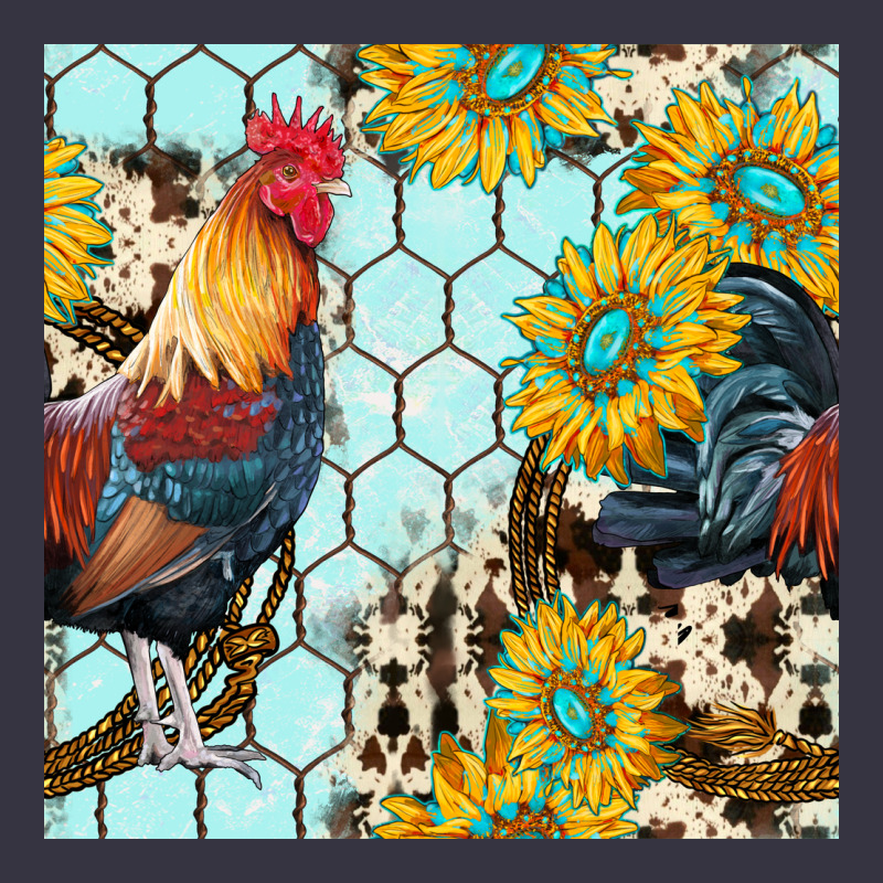 Western Rooster Seamless Pattern Vintage Hoodie by BundleAndBundleShop | Teevron