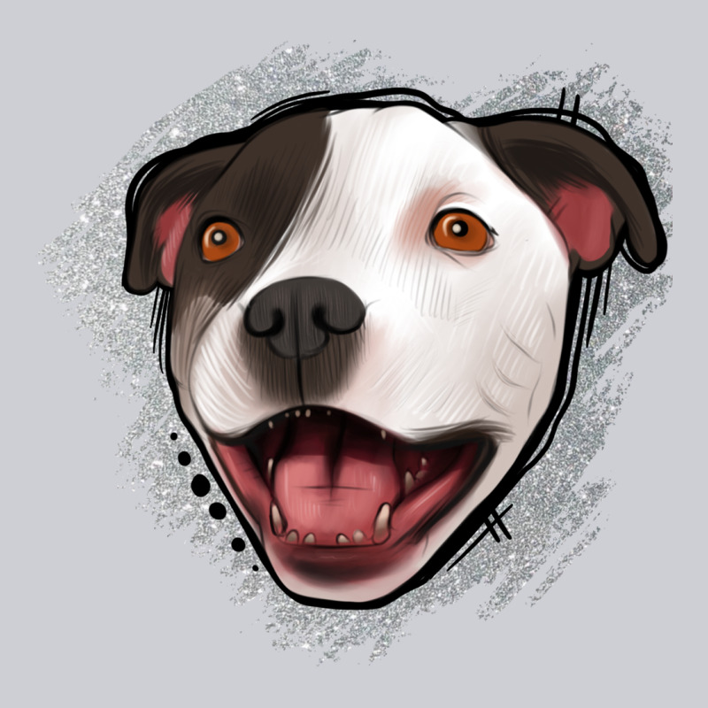 Pittbull Gray Glitter Heavyweight Sweatshirt by Jasminsmagicworld | Teevron