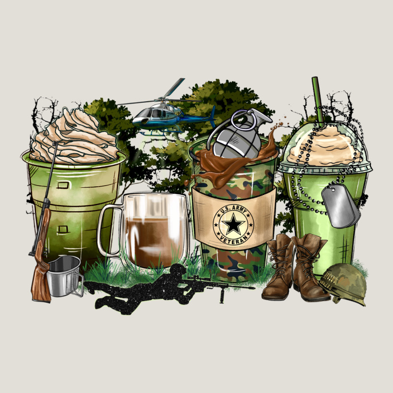 Veteran Coffee Cups Heavy Core Tee by Zillion Design Studio | Teevron