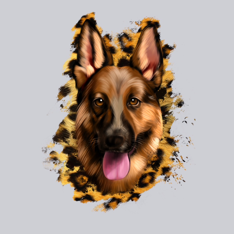 German Shepherd Leopard Background Heavyweight Sweatshirt by Jasminsmagicworld | Teevron