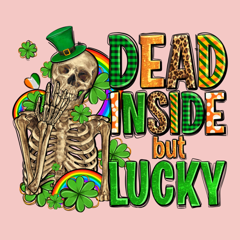 Dead Inside But Lucky  With Skeleton Urban Heavy Tee by AdoDesignShop | Teevron