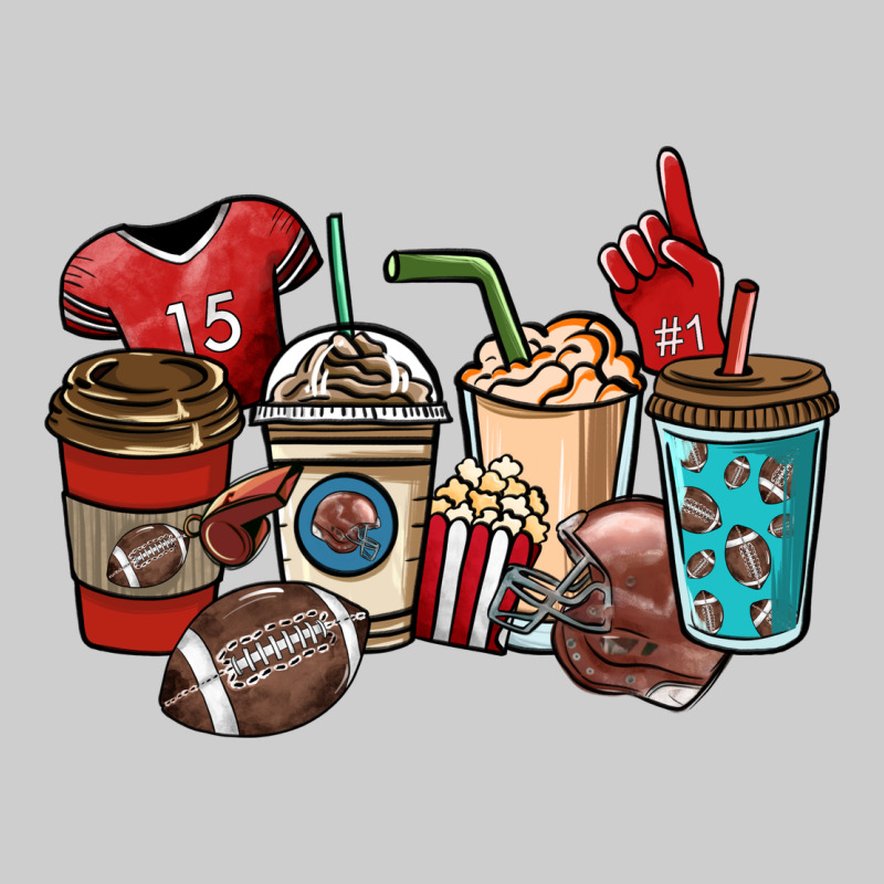 Football Coffee Cups Premium Sweatshirt by NancyCooperArtShop | Teevron