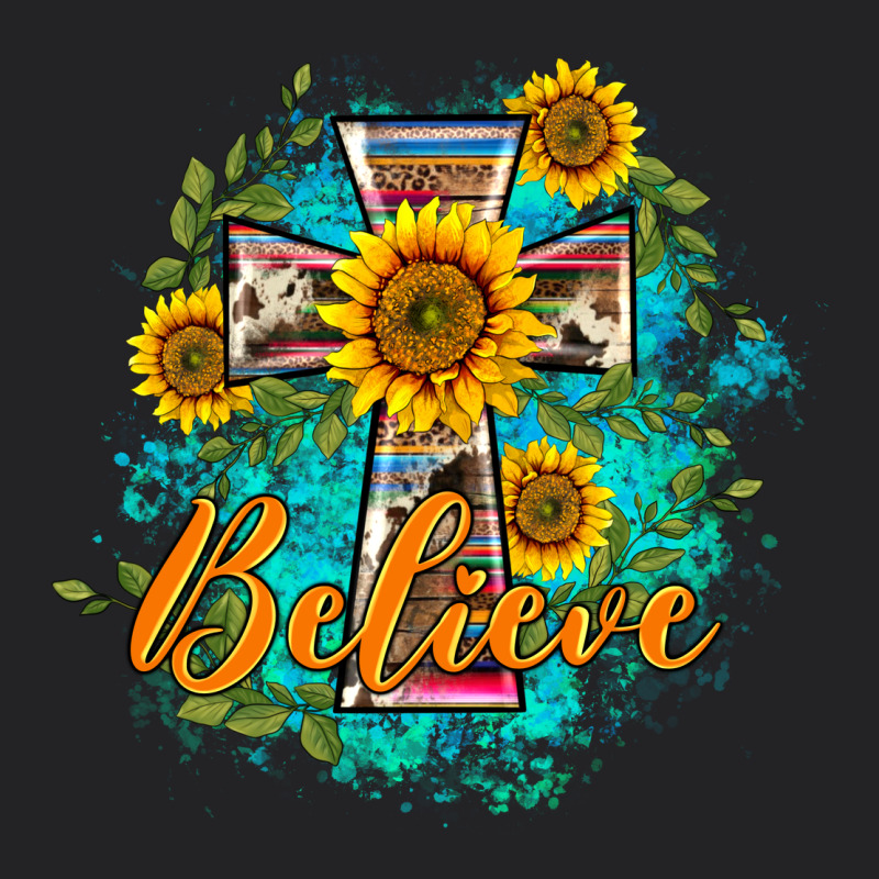 Western Belive Sunflowers Cross Vintage Tee by BarkalooDesign | Teevron