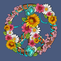 Floral Peace Sign With Gemstone Vintage Hoodie | Teevron