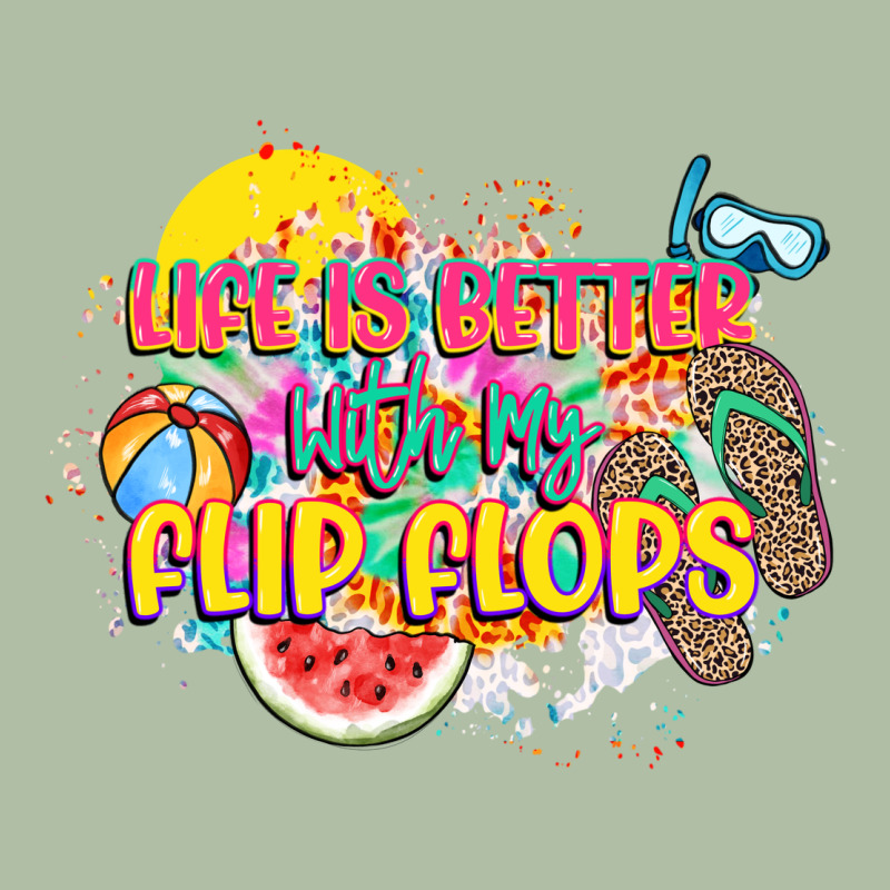 Life Is Better With My Flip Flops Urban Heavy Tee by NancyCooperArtShop | Teevron