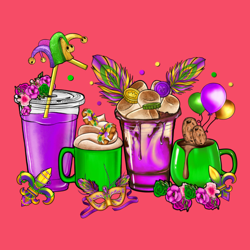 Mardi Gras Coffee Cups Premium Sweatshirt by NancyCooperArtShop | Teevron