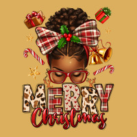 Merry Christmas Afro Messy Bun Premium Hoodie | Teevron