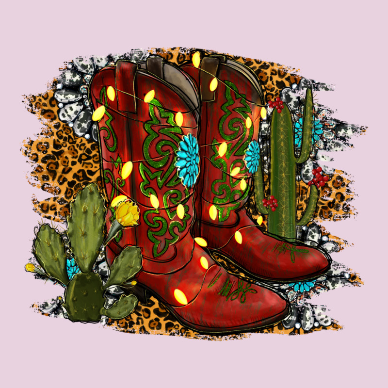 Christmas Cowboy Boots Ladies Tee by RanaPortraitStore | Teevron