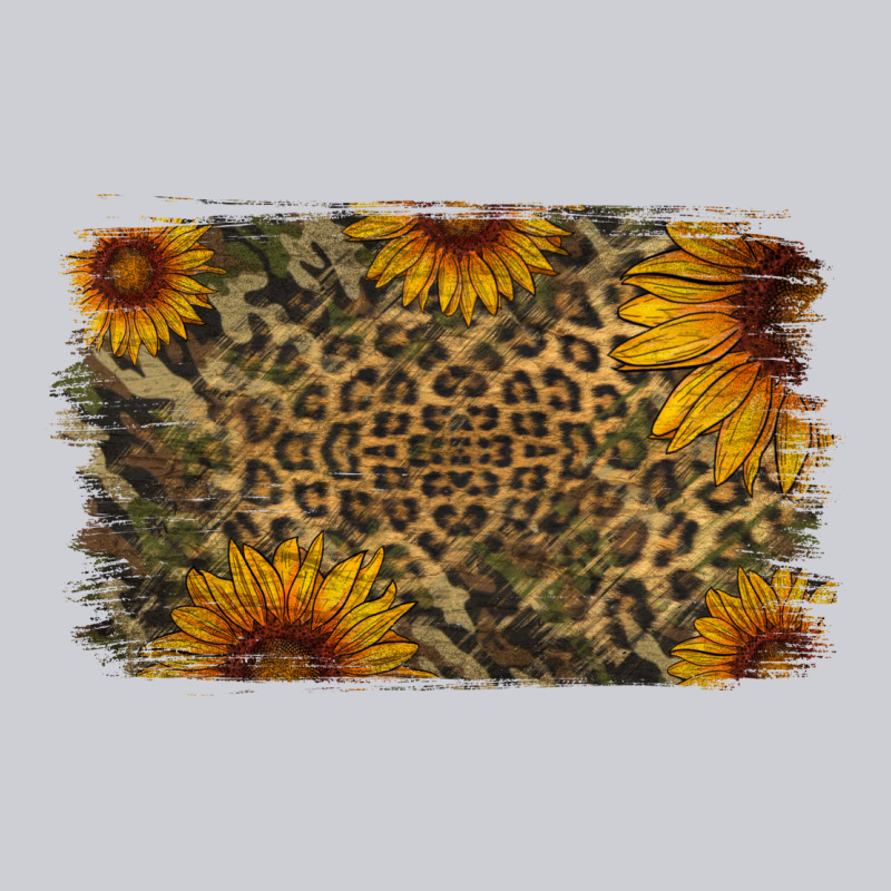 Camouflage Leopard Sunflower Background Heavyweight Sweatshirt by Jasminsmagicworld | Teevron