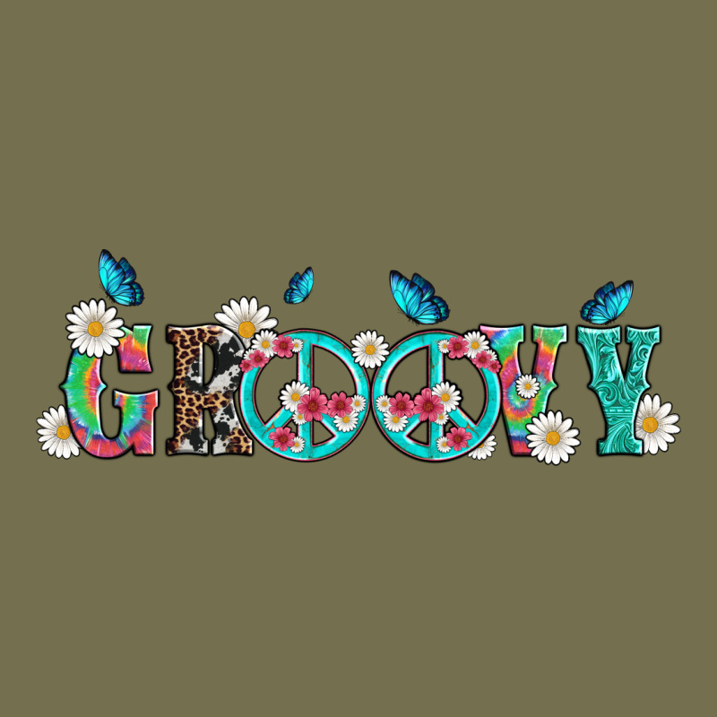 Groovy With Peace  Sign Flowers Vintage Hoodie by Artiststas | Teevron