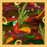 Mexican Food Seamless Pattern Vintage Hoodie | Teevron