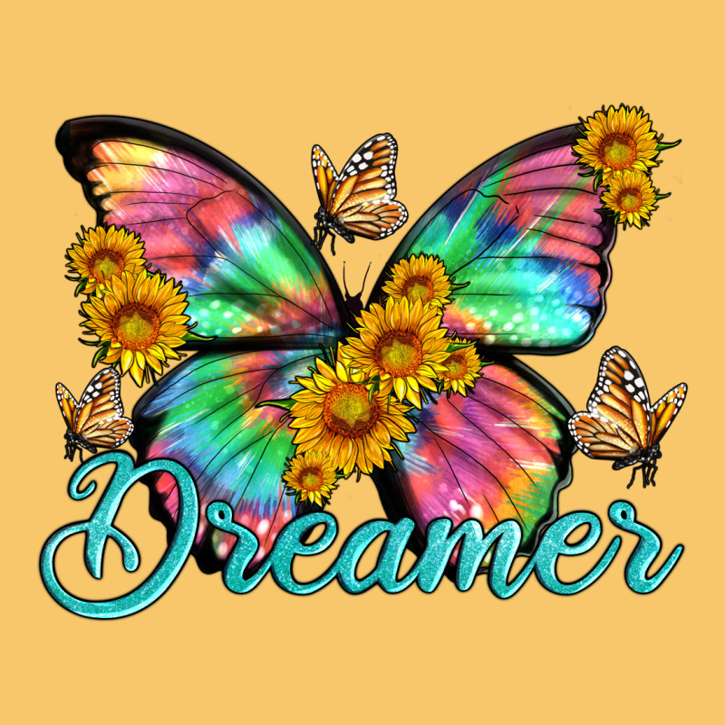 Dreamer With Butterfly And Sunflowers Vintage Hoodie by Artiststas | Teevron