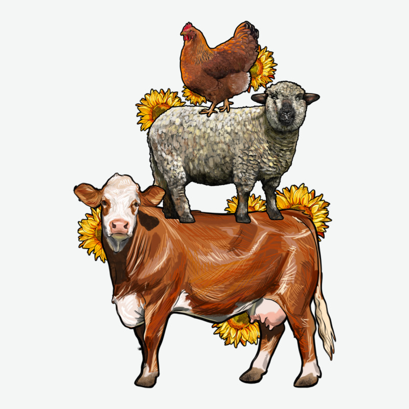 Farm Animals Stack Urban Heavy Tee by LillyAllenDesigns | Teevron