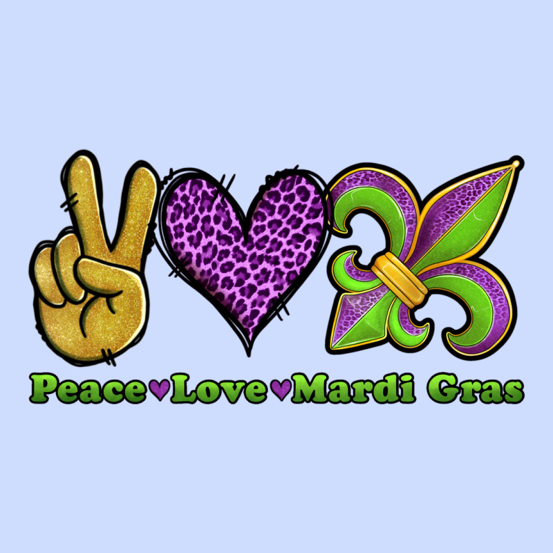 Peace Love Mardi Gras Urban Heavy Tee by Jasminsmagicworld | Teevron